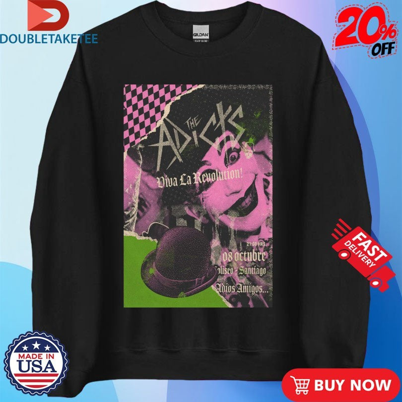 Official The Adicts Viva La Revolution Concert Oct 8 2025 Santiago Shirts