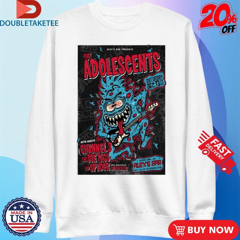 Official The Adolescents In Long Beach CA On Dec 13 2025 Shirts