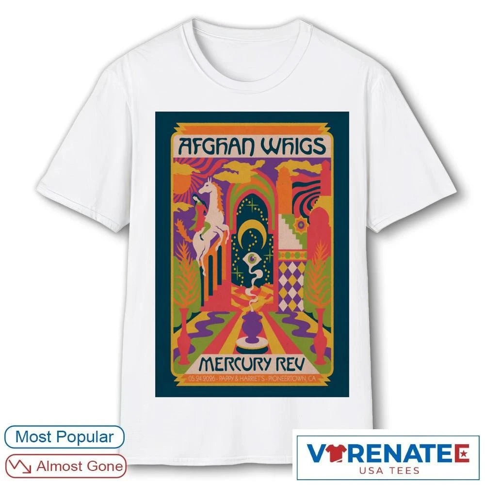 Official The Afghan Whigs Pappy And Harriets Pioneertown Palace 2026 May 24 Live Concert Tour Poster T-Shirt