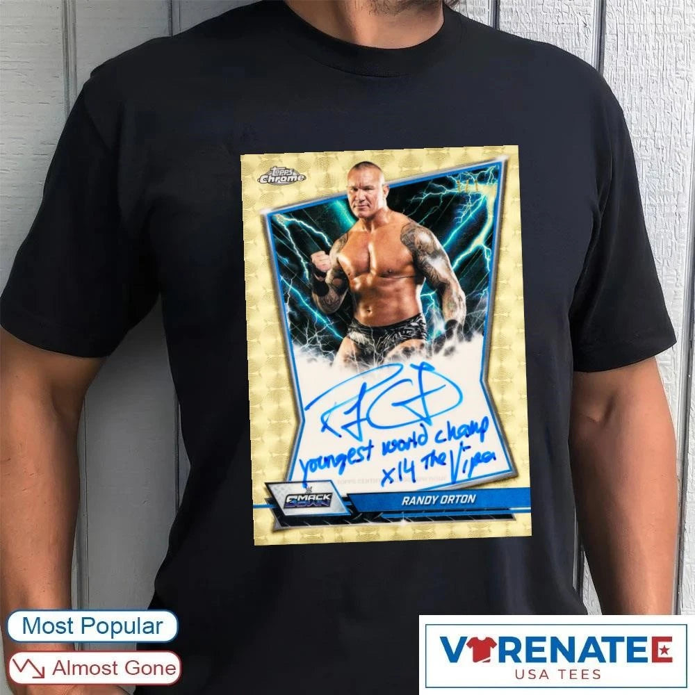 Official The Apex Predator Youngest World Champ Randy Orton Topps Now Poster T-Shirt