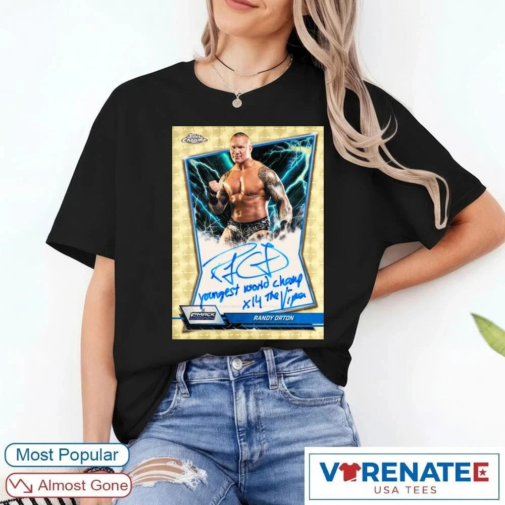 Official The Apex Predator Youngest World Champ Randy Orton Topps Now Poster T-Shirt