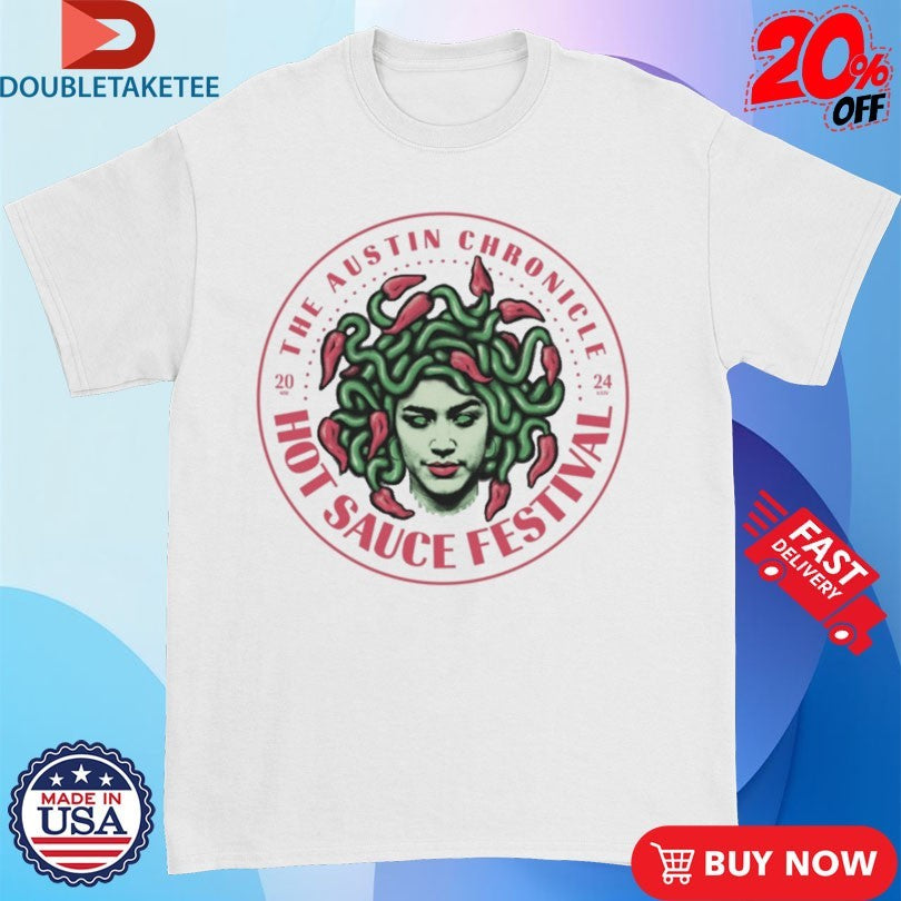 Official The Austin Chronicle Hot Sauce Festival 2024 Head Shirts