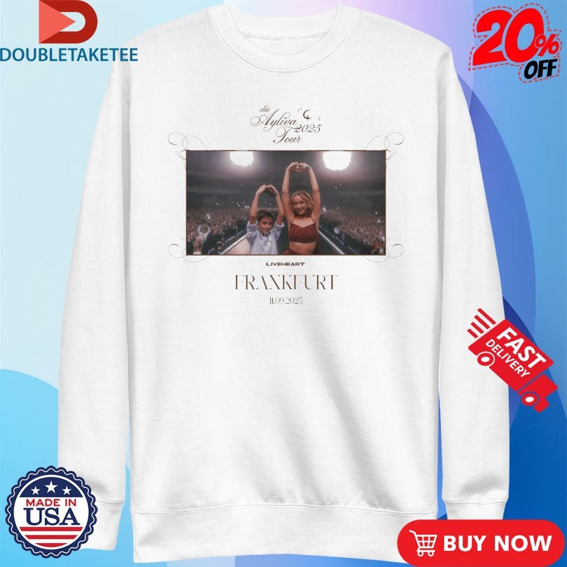 Official The Ayliva Tour 2025 Liveheart Frankfurt Shirts