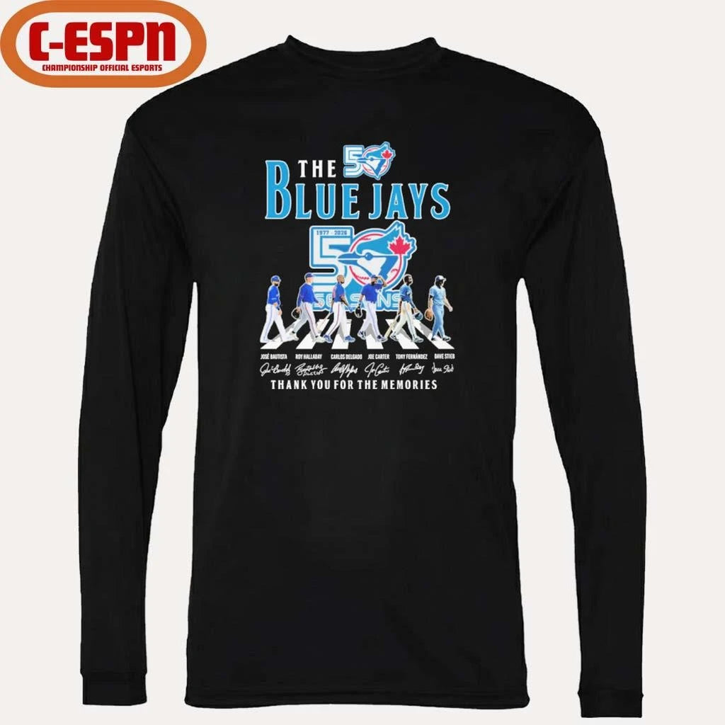 Official The Blue Jays Abbey Road 50 Seasons 1977-2026 shirt