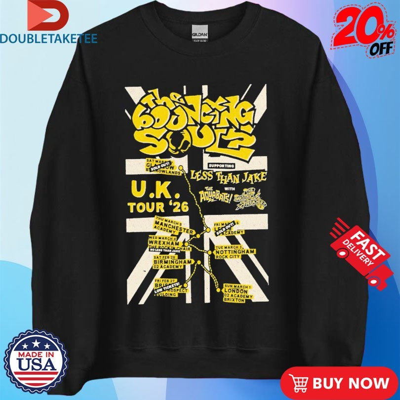 Official The Bouncing Souls Tour UK 2026 Shirts