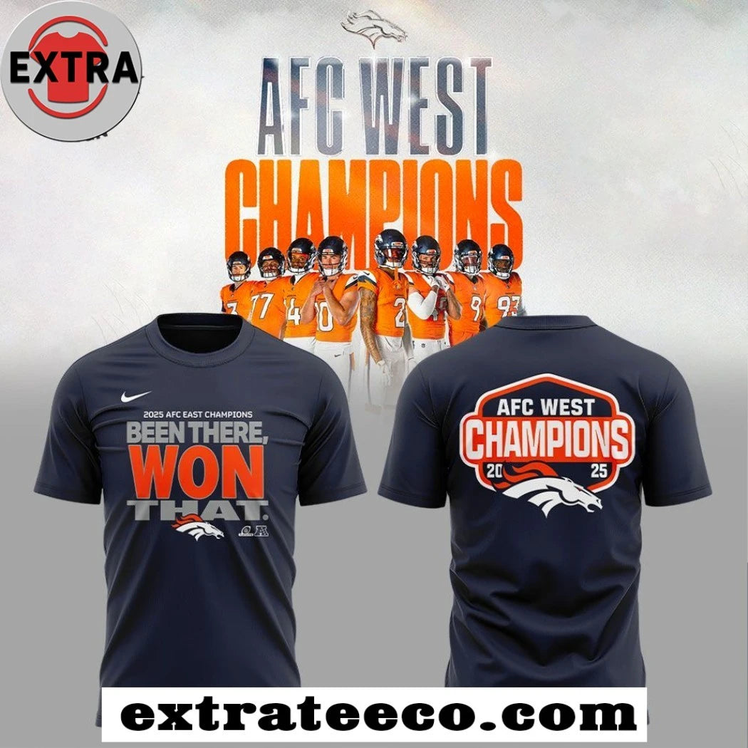 Official The Broncos won the AFC West Champions 2025 Logo Hoodie T-Shirt