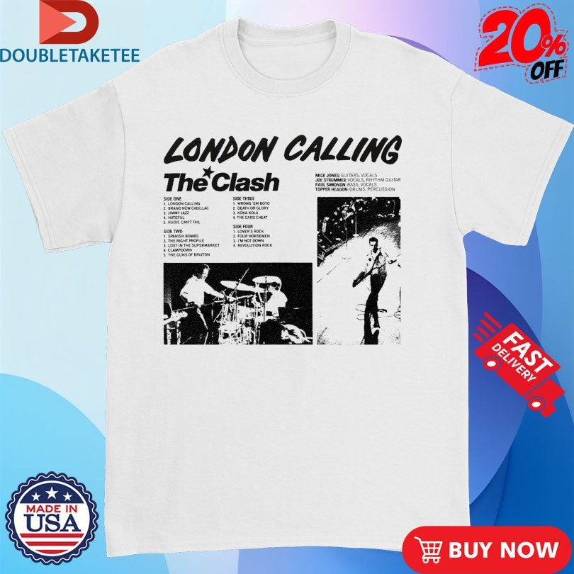 Official The Clash London Calling Album Shirts