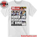 Official The Daily Mirror, in its December 15, 2025 issue, primarily reports on the terrorist attack at Bondi Beach, Sydney, Australia Shirt