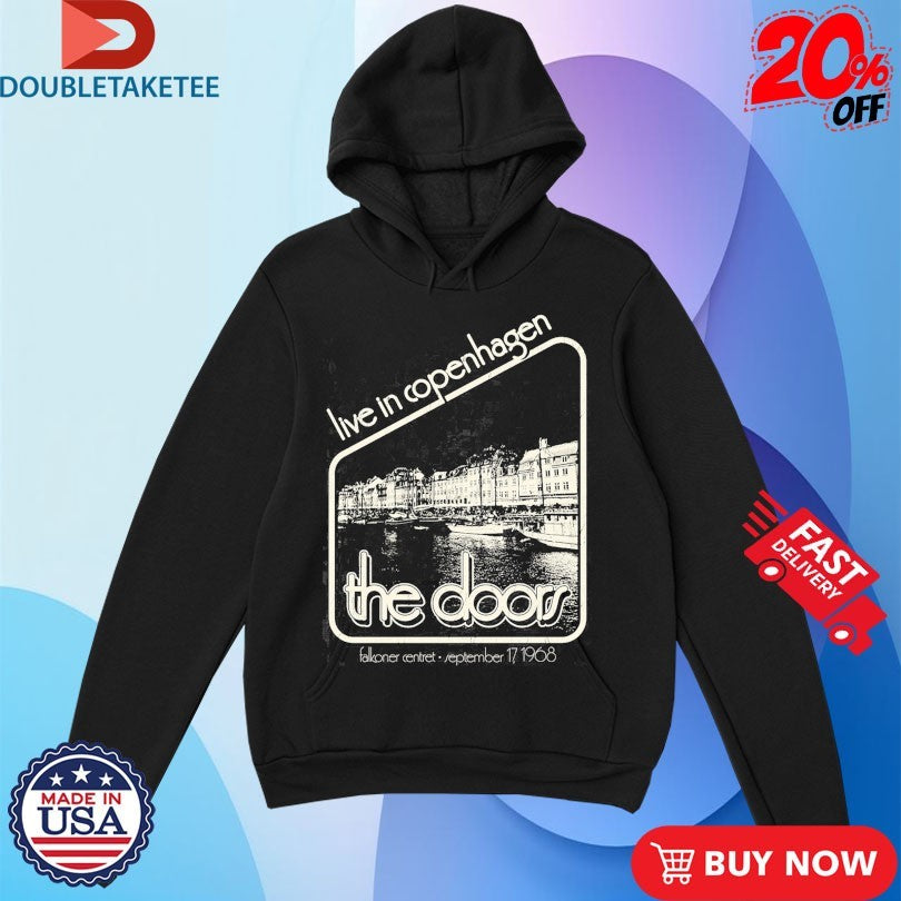 Official The Doors Live In Copenhagen Falkoner Centret 1968 Shirts
