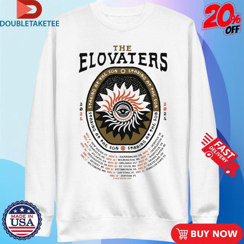 Official The Elovaters Staring At The Sun Tour 2025 Eye Shirts