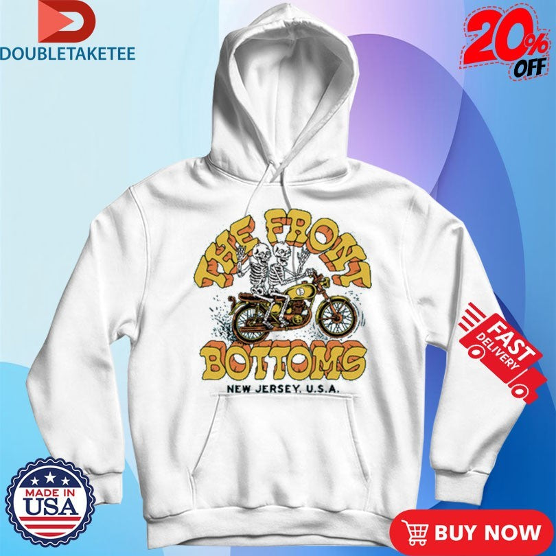Official The Front Bottoms New Jersey USA Motorcycle Skeletons Shirts