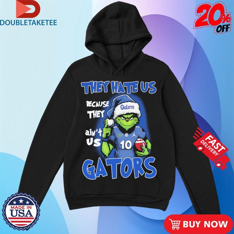 Official The Grinch Florida Gators They Hate Us Because They Ain’t Us SEC Holiday Christmas Shirts