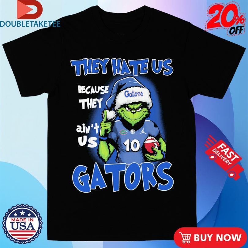 Official The Grinch Florida Gators They Hate Us Because They Ain’t Us SEC Holiday Christmas Shirts