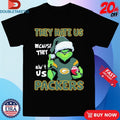 Official The Grinch X Green Bay Packers They Hate Us Because They Ain’t Us Holiday Merry Christmas Shirts
