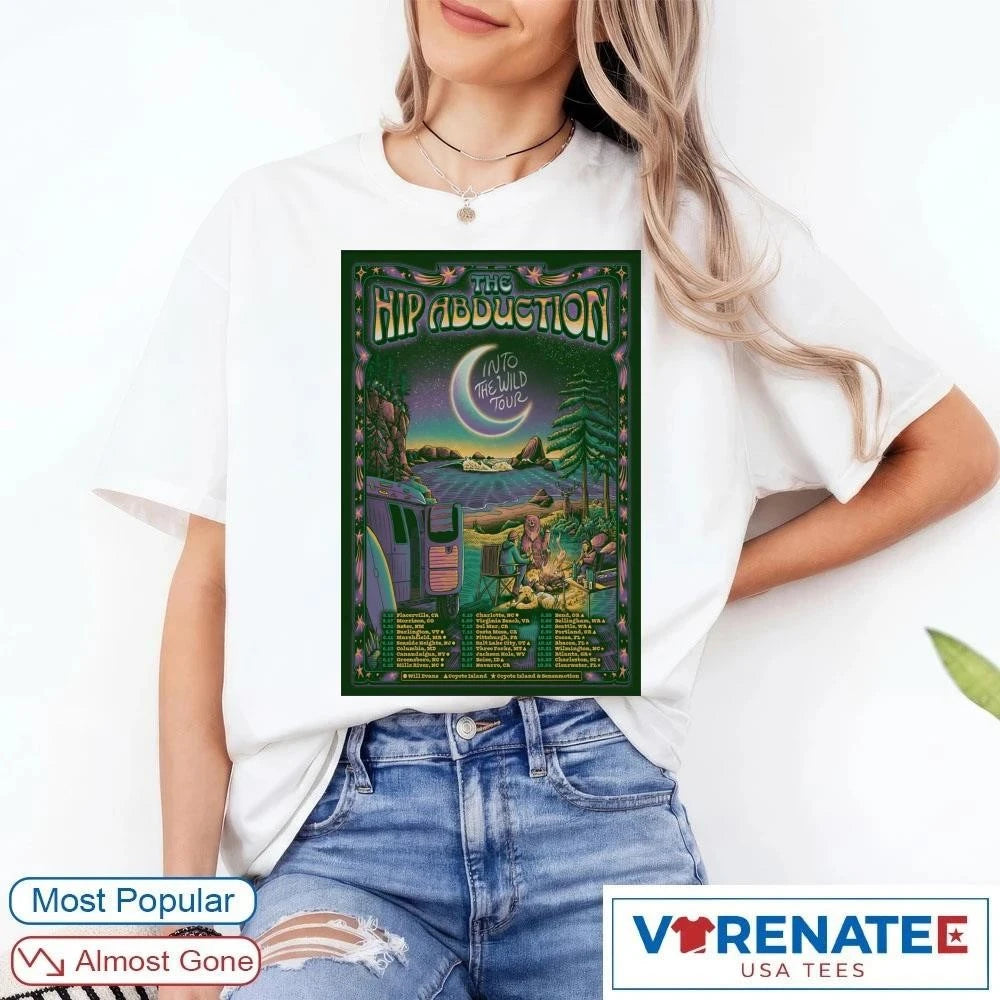 Official The Hip Abduction Into The Wild Tour 2026 Poster T-Shirt