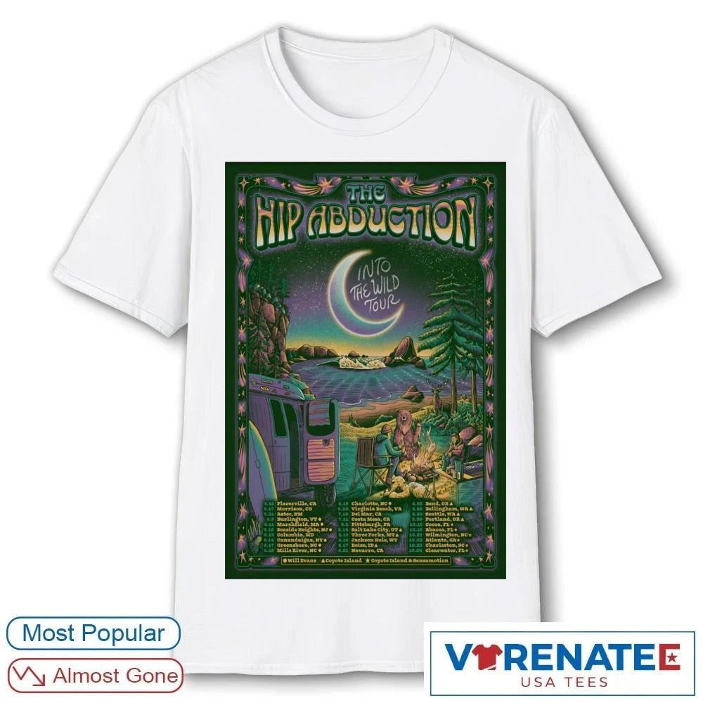 Official The Hip Abduction Into The Wild Tour 2026 Poster T-Shirt