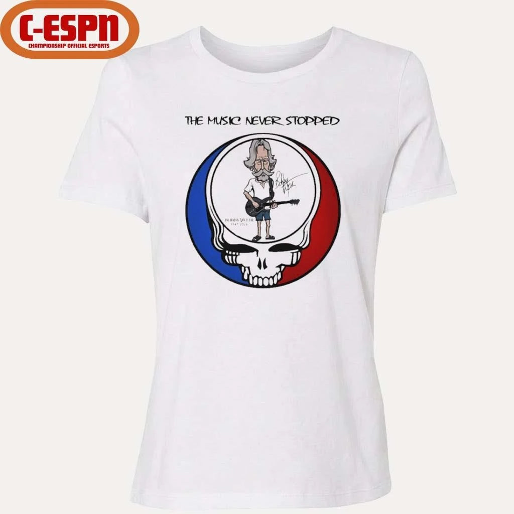 Official The Music Never Stopped Bobby Weir Grateful Dead Shirt