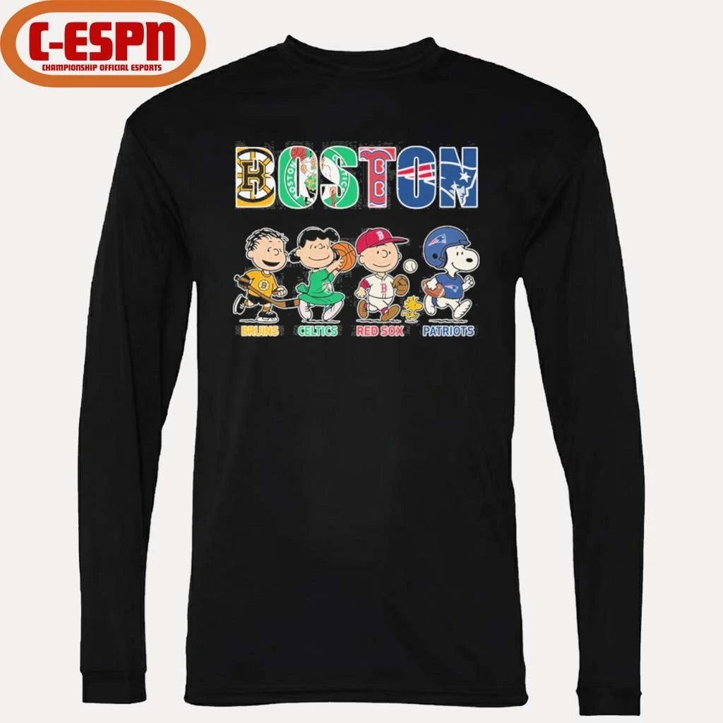 Official The Peanuts X Boston Sports Teams Shirt