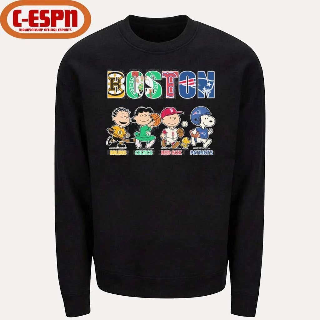 Official The Peanuts X Boston Sports Teams Shirt