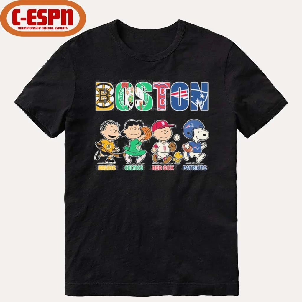 Official The Peanuts X Boston Sports Teams Shirt