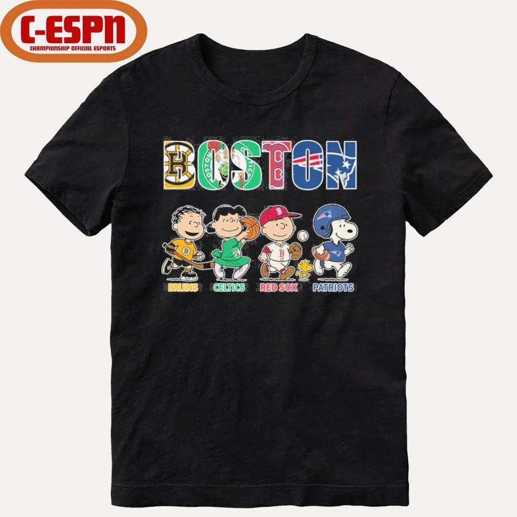 Official The Peanuts X Boston Sports Teams Shirt