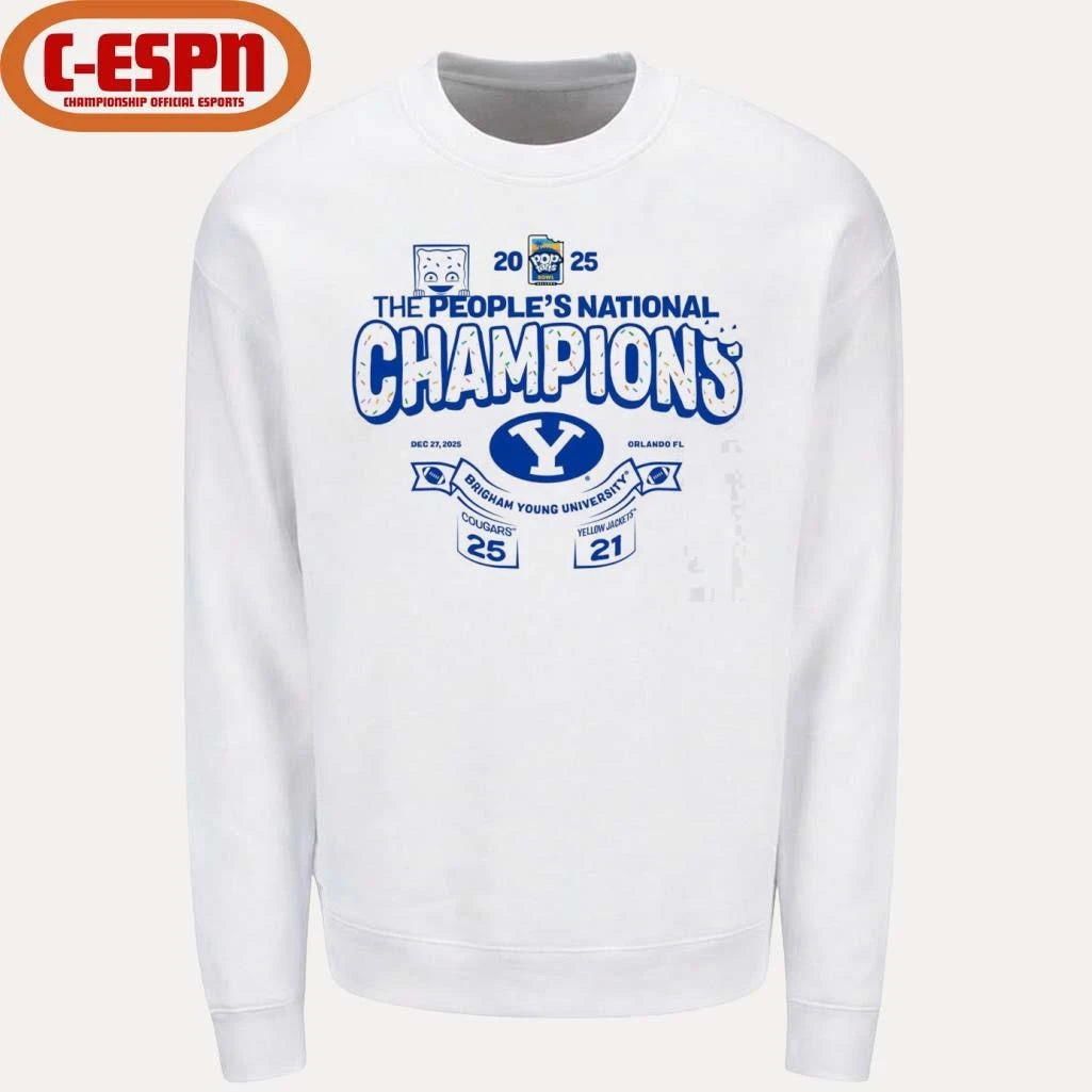 Official The People’s National Champions Pop-tarts Bowl BYU Cougars Score Shirt