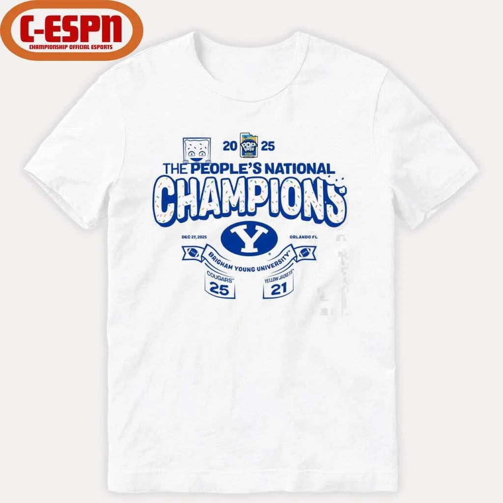 Official The People’s National Champions Pop-tarts Bowl BYU Cougars Score Shirt