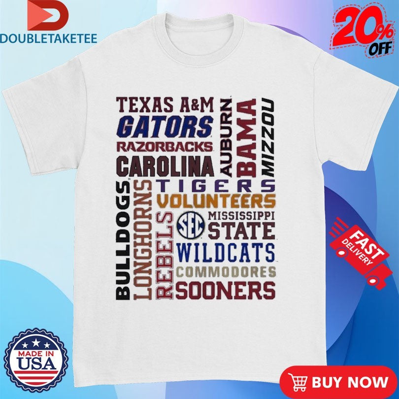 Official The SEC Southeastern Conference Football Teams Shirts