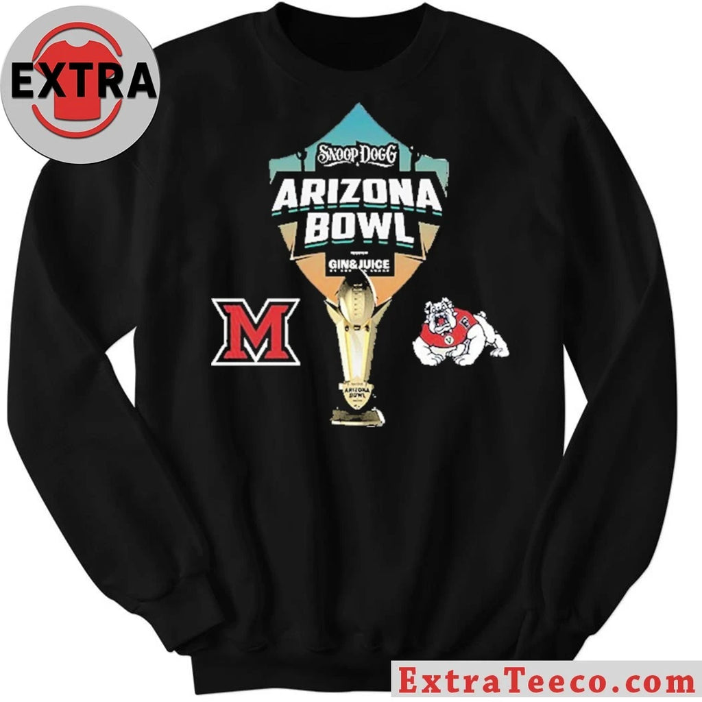 Official The Snoop Dogg Arizona Bowl By Gin &amp; Juice Miami RedHawks Versus Fresno State Bulldogs Bowl Season College Football 2025 2026 Logo Shirt