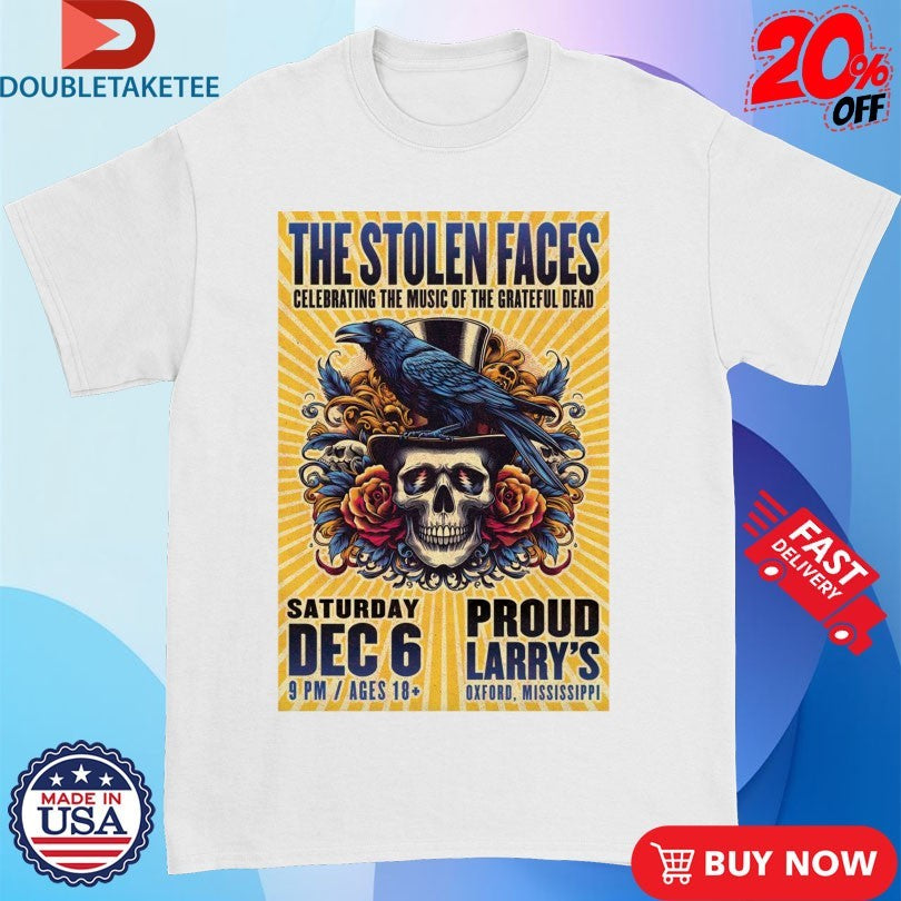 Official The Stolen Faces Event Oxford MS Dec 6 2025 Tour Skull Crowd Shirts
