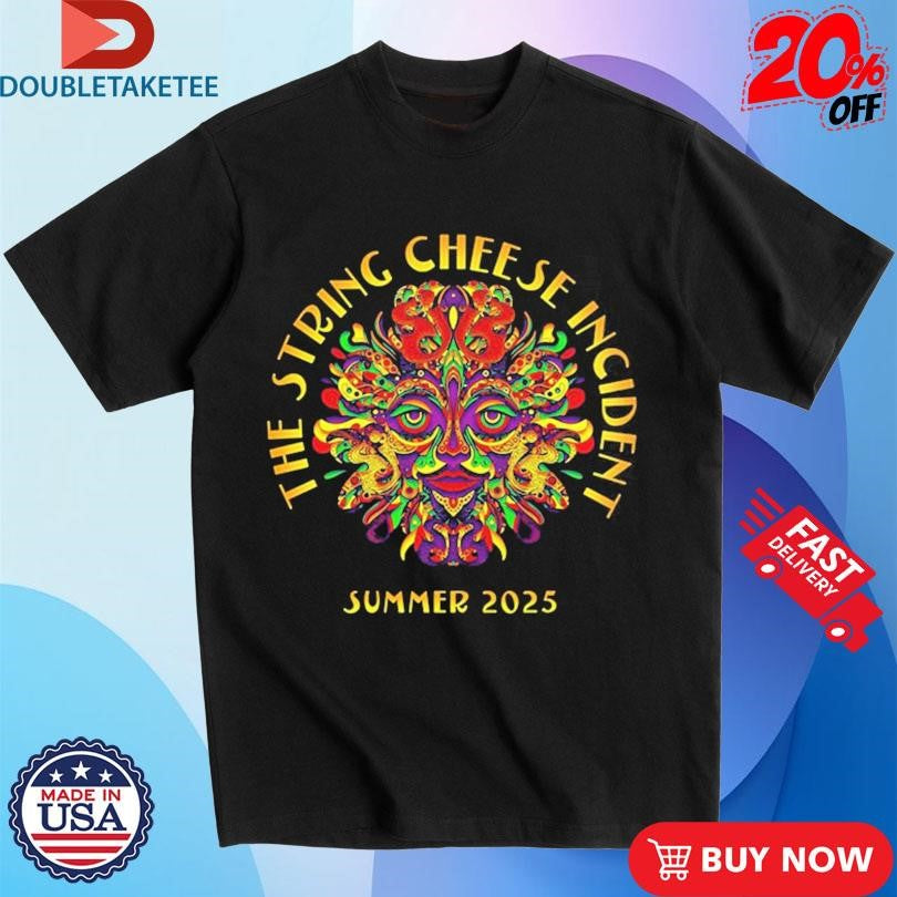 Official The String Cheese Incident Summer 2025 Tour The Sun Artwork With Tour Dates Shirts