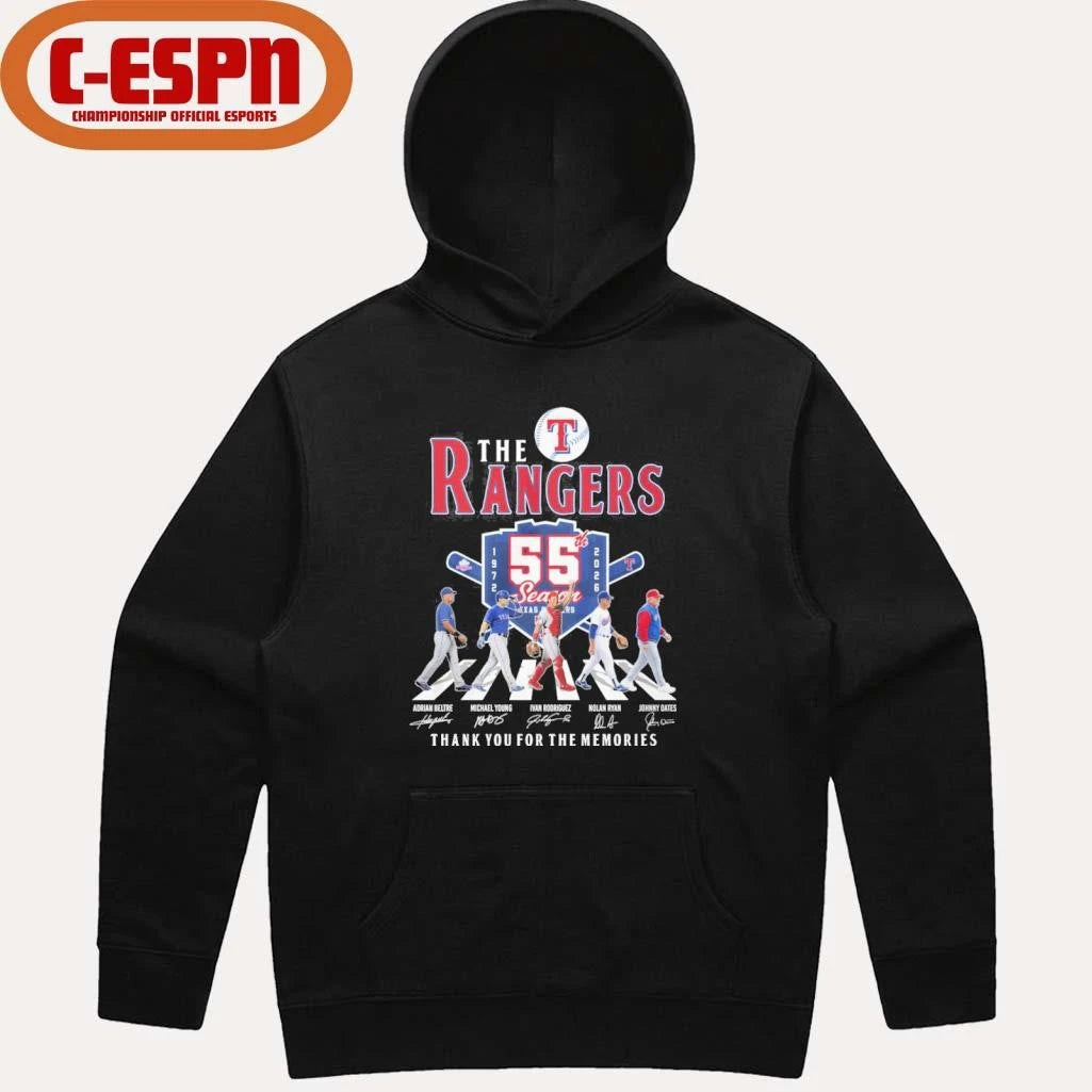 Official The Texas Rangers Abbey Road 55th Season 1972-2026 Shirt