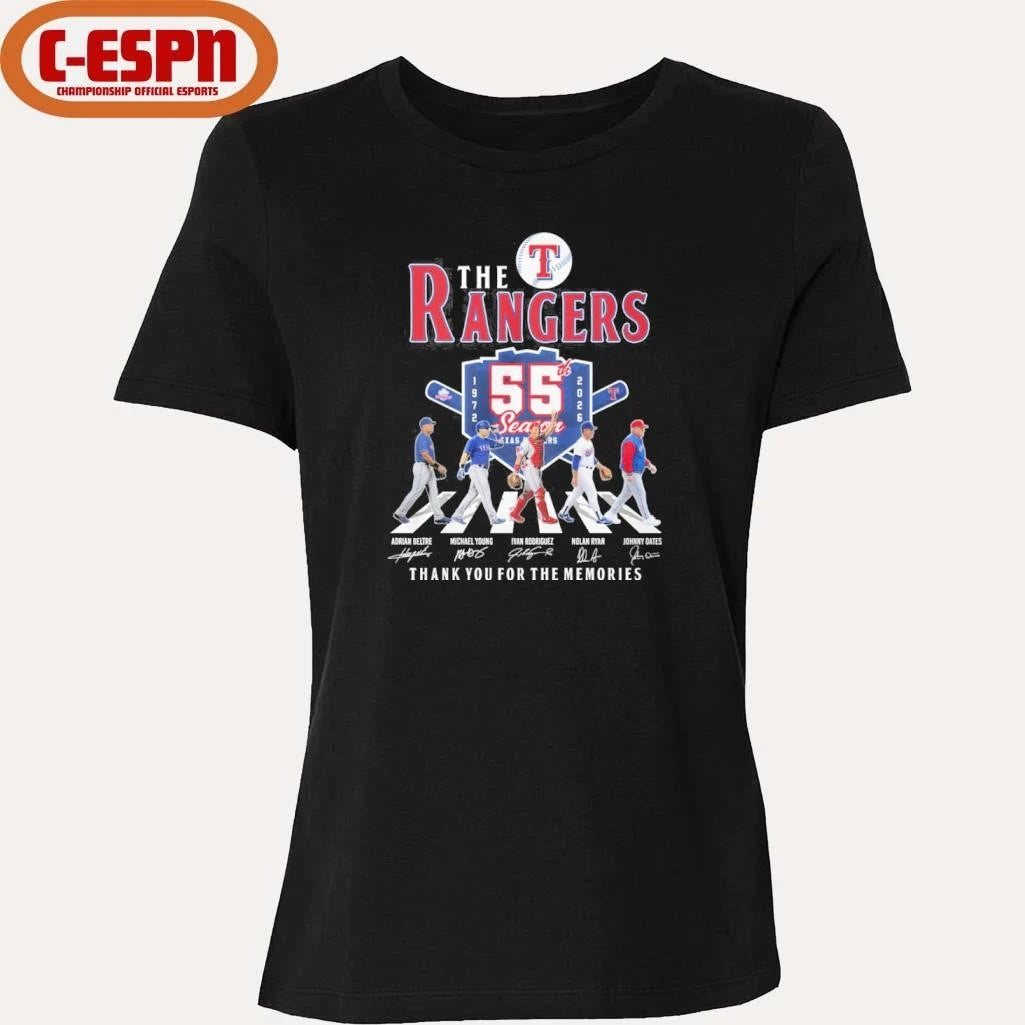 Official The Texas Rangers Abbey Road 55th Season 1972-2026 Shirt