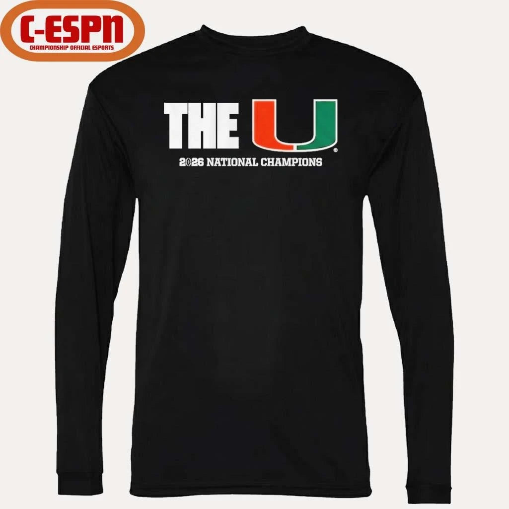 Official The U National Champions 2026 Miami Football T-Shirt