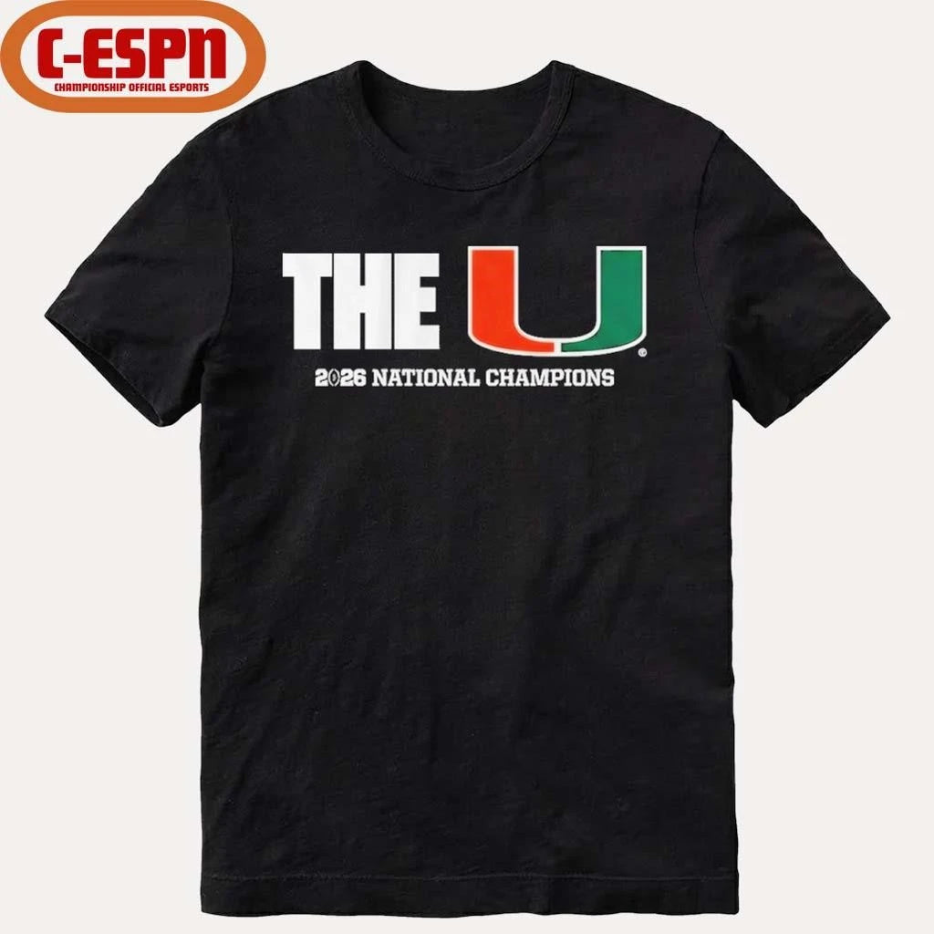 Official The U National Champions 2026 Miami Football T-Shirt