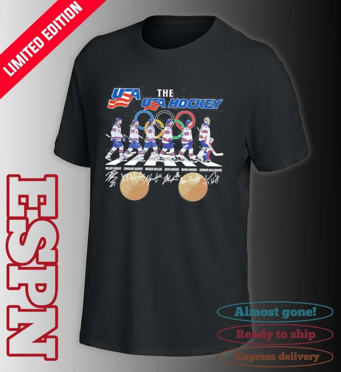 Official The USA Hockey Abbey Road Shirt