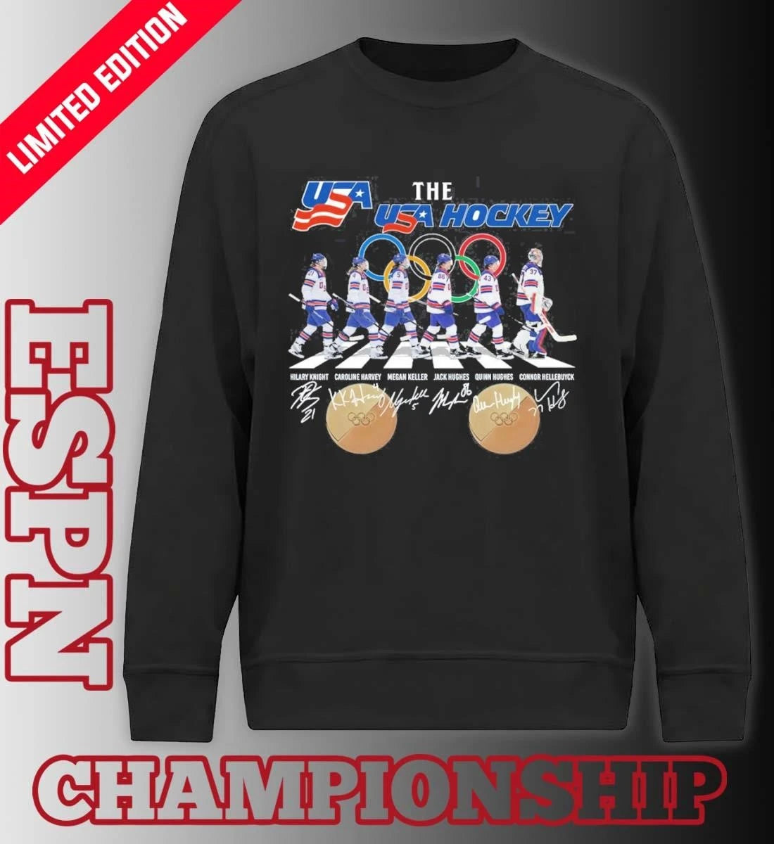 Official The USA Hockey Abbey Road Shirt