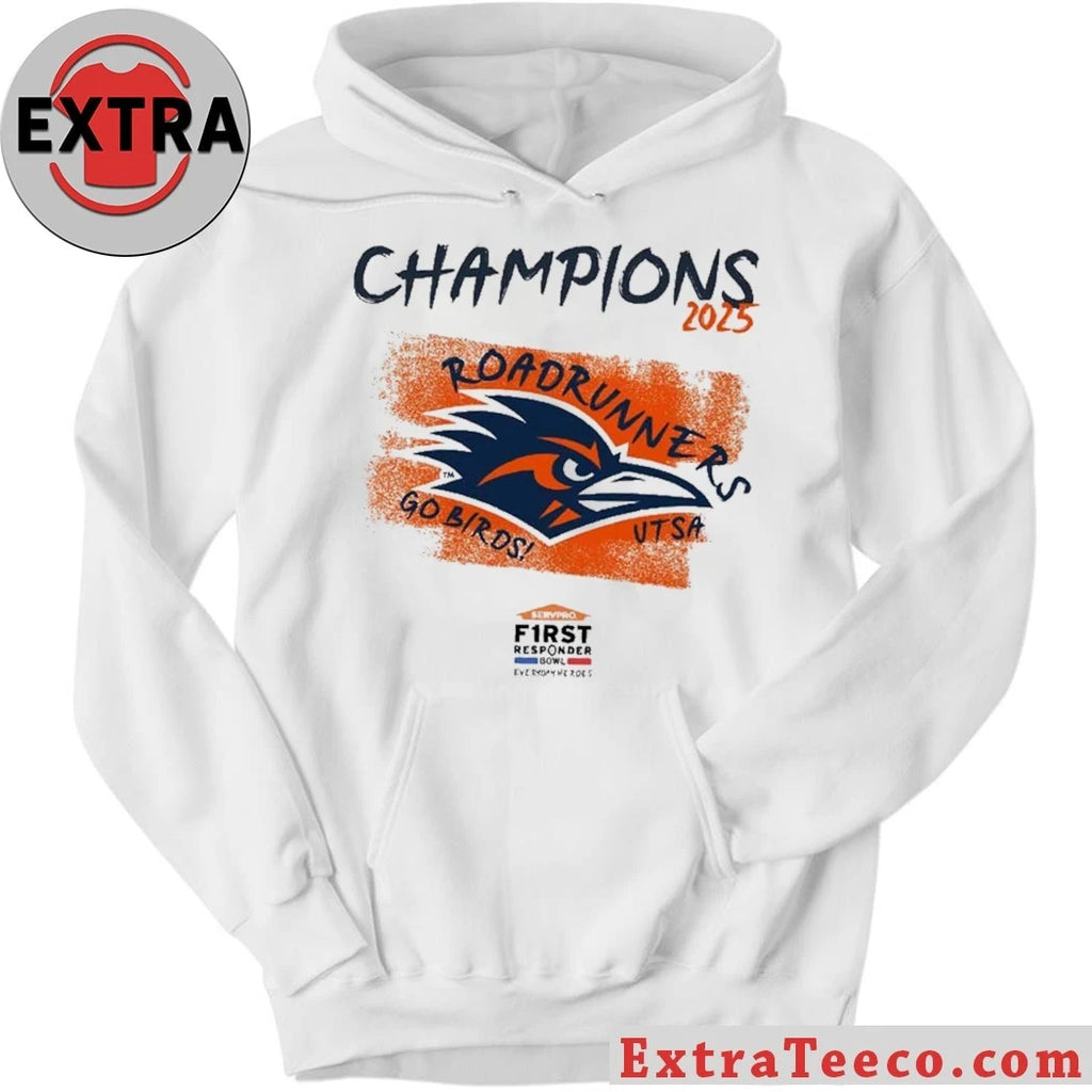 Official The UTSA Roadrunners won the 2025 Servpro First Responder Bowl 57-20 on Friday, December 26, 2025, in Dallas, Texas Logo T-Shirt