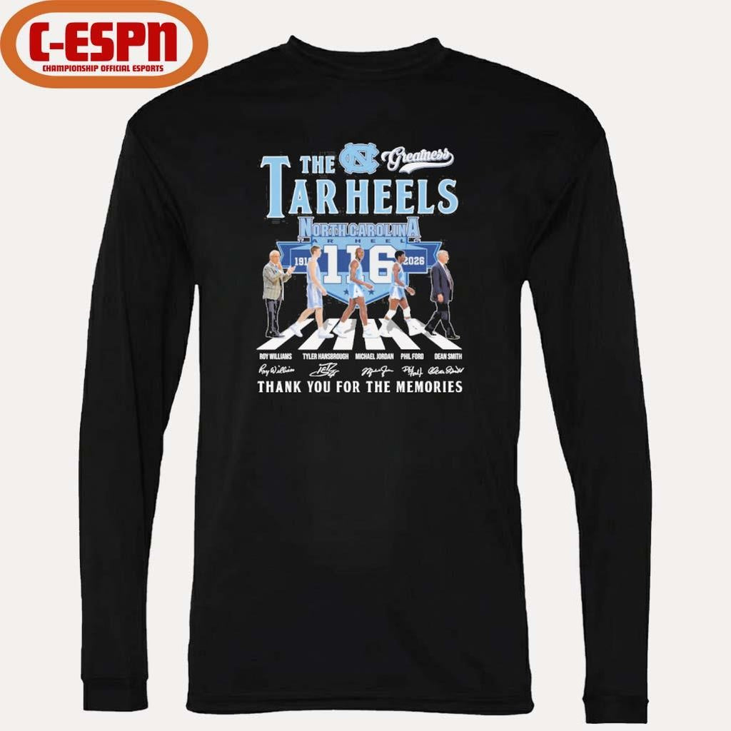 Official The Unc Tar Heels Basketball Abbey Road 116th Anniversary 1910-2026 Shirt