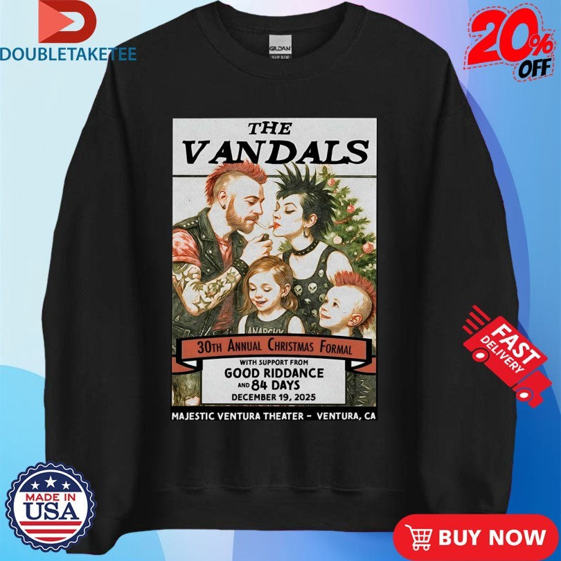 Official The Vandals December 19 2025 Majestic Ventura Theater in Ventura CA Shirts