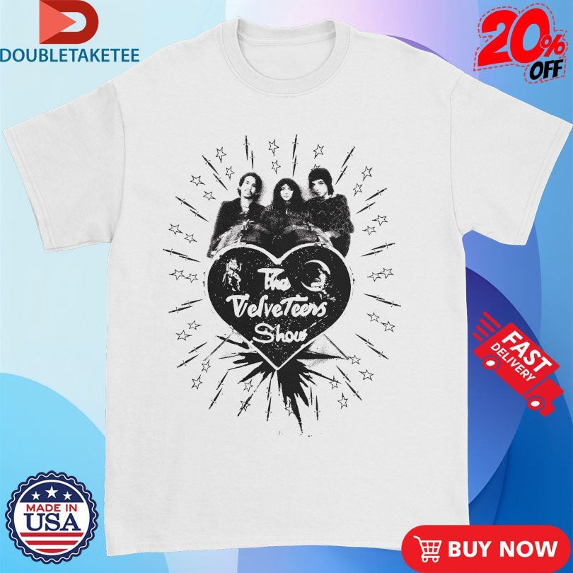 Official The Velveteers Show Lilac Heart Kick Drum Shirts