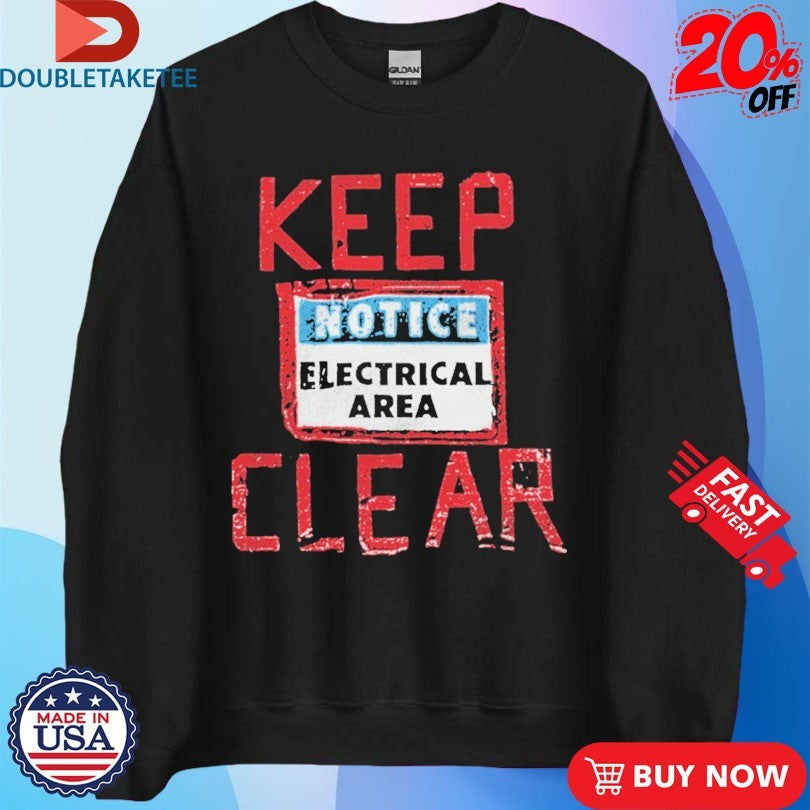 Official The Who Who Are You Keep Clear Notice Electrical Area Shirts
