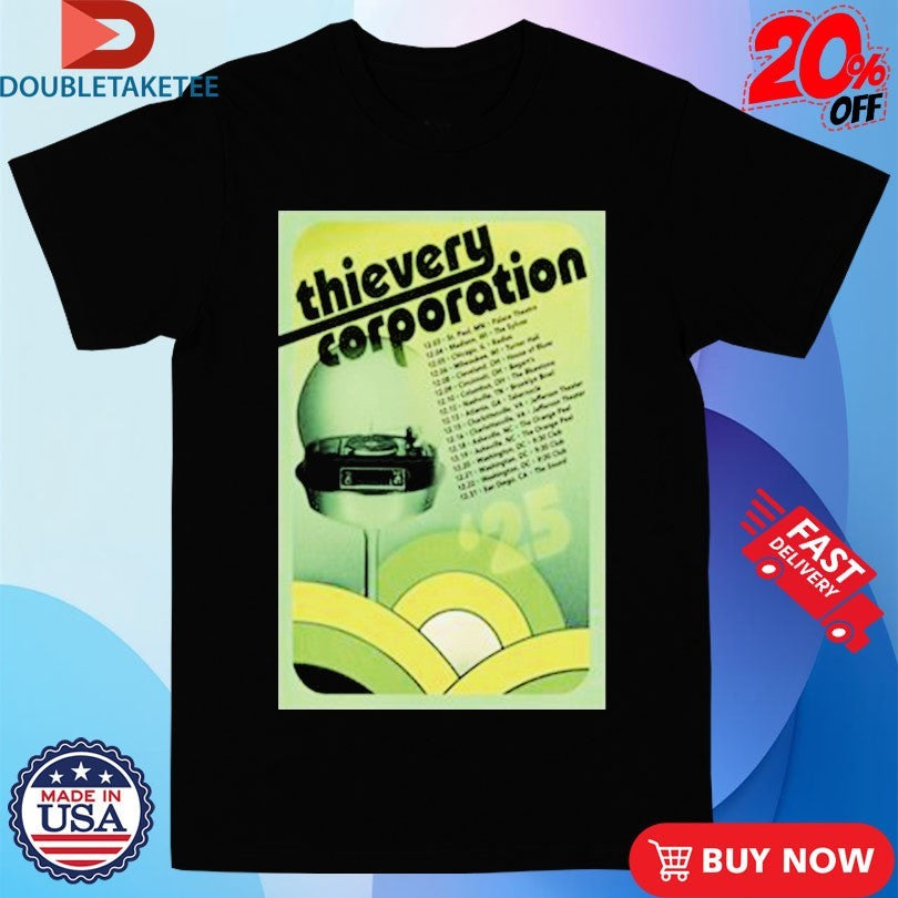 Official Thievery Corporation The Midwest And South Tour 2025 Shirts