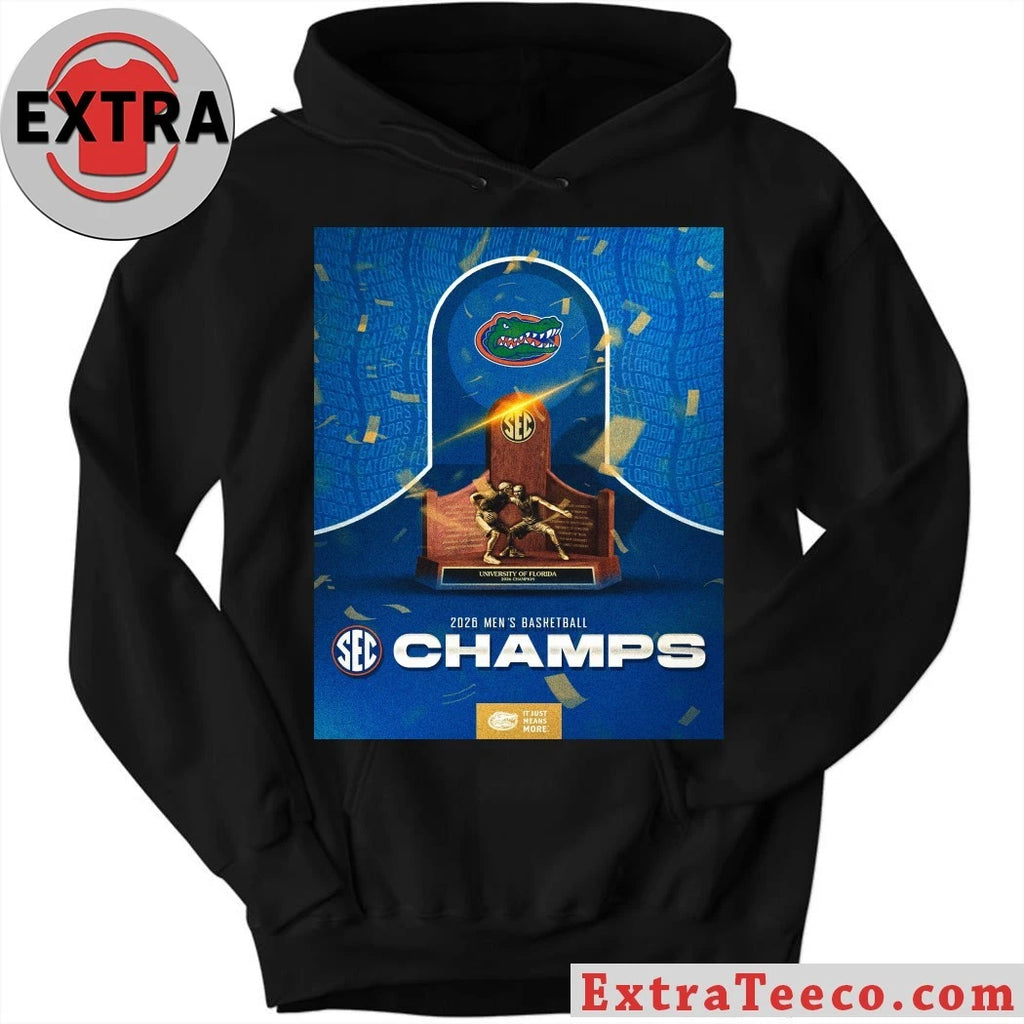 Official This poster commemorates the Florida Gators men’s basketball team from the University of Florida winning the SEC championship in the 2025-26 season Logo T-Shirt
