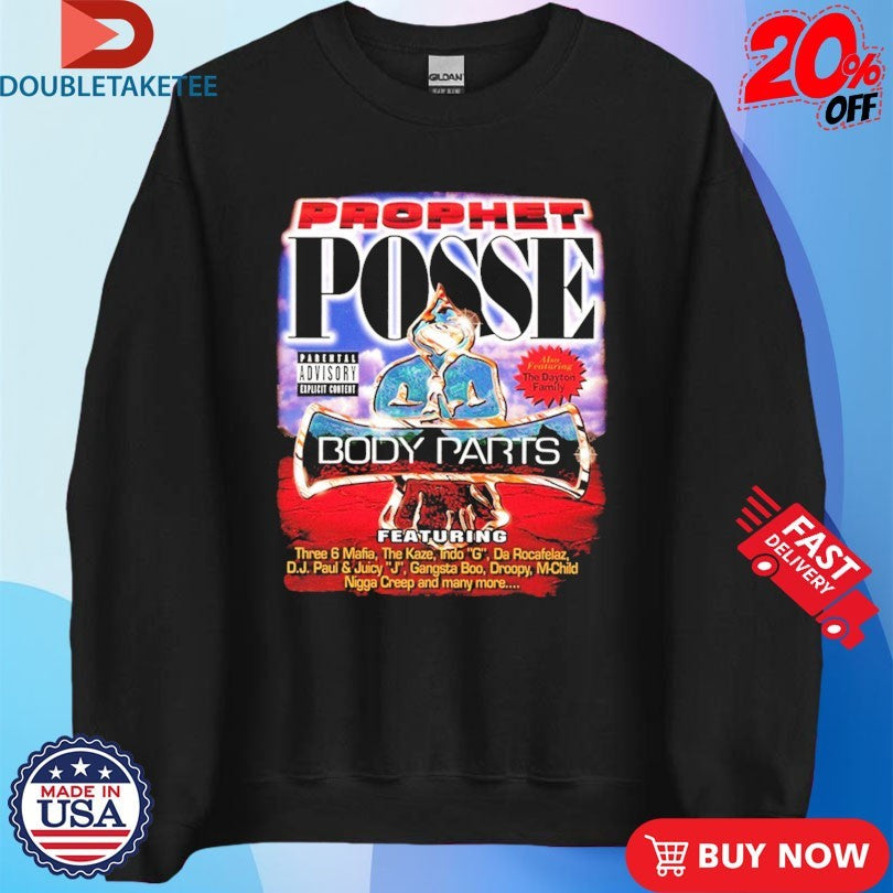 Official Three 6 Mafia Prophet Posse Body Parts Shirts