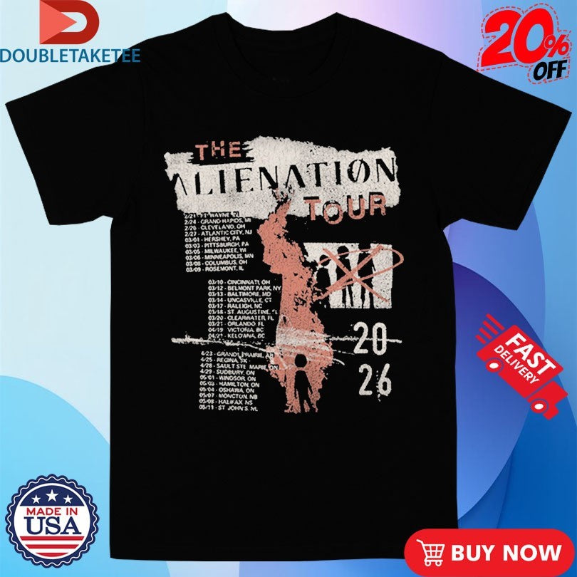 Official Three Days Grace 2026 The Alienation Tour Dates Shirts