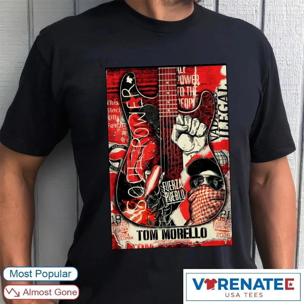 Official Tom Morello March 21 2026 Parque Simón Bolívar in Bogotá Colombia Poster T-Shirt