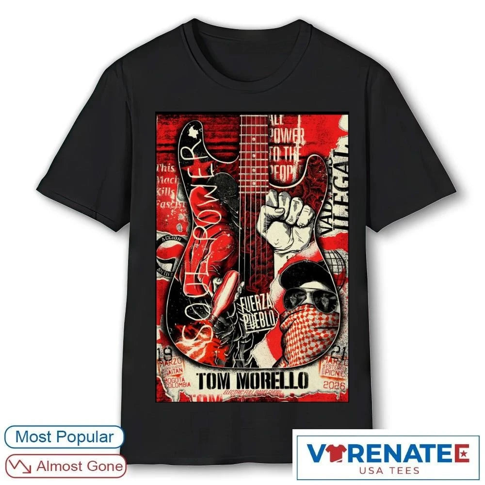 Official Tom Morello March 21 2026 Parque Simón Bolívar in Bogotá Colombia Poster T-Shirt