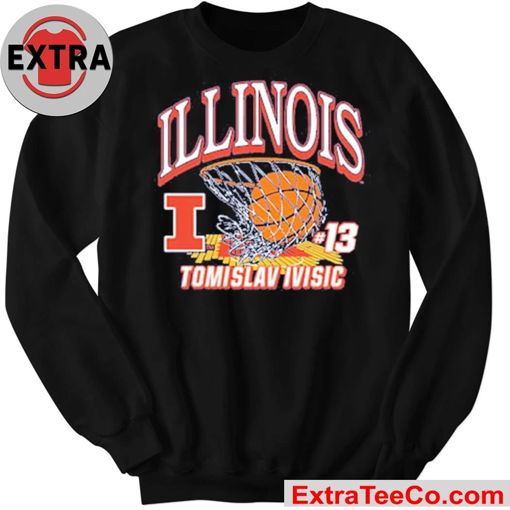 Official Tomislav Ivisic Illinois Fighting Illini Mens Navy Blue NIL Shirt