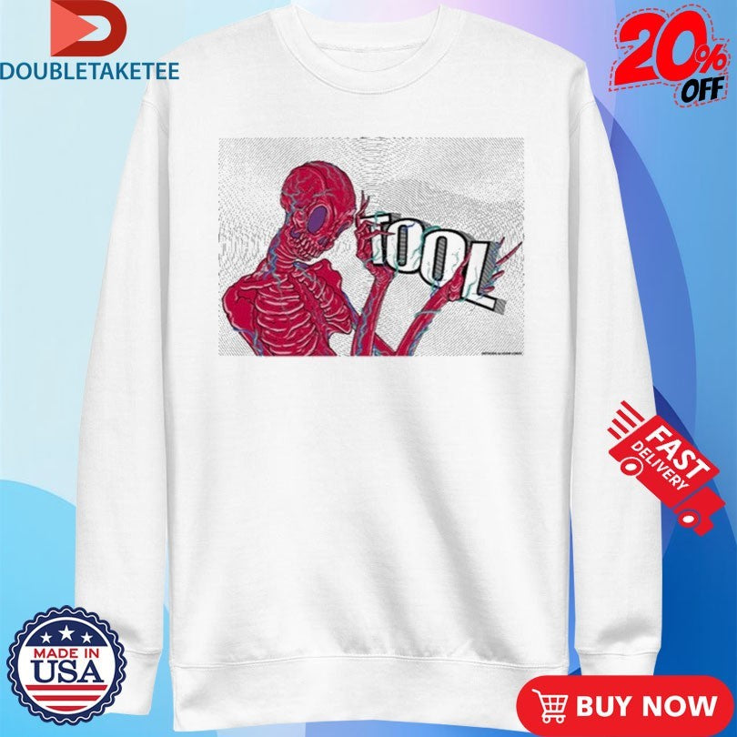 Official Tool Skeleton Holding Logo Shirts